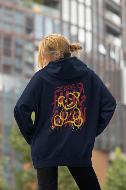 KRYOT Zero Hug Given Hoodie Backprint - Unisex Heavyweight Oversized Streetwear 350 GSM Bio-Baumwolle