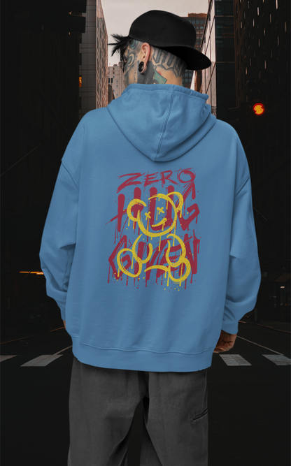 KRYOT Zero Hug Given Hoodie Backprint - Unisex Heavyweight Oversized Streetwear 350 GSM Bio-Baumwolle
